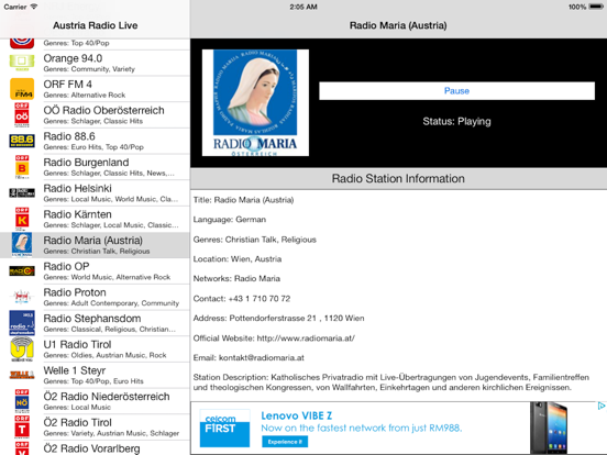 Screenshot #4 pour Austria Radio Live Player (Radio Österreich)