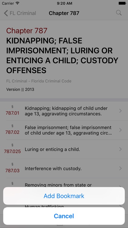 FL Criminal Code (LawStack's Florida Law/Statutes)