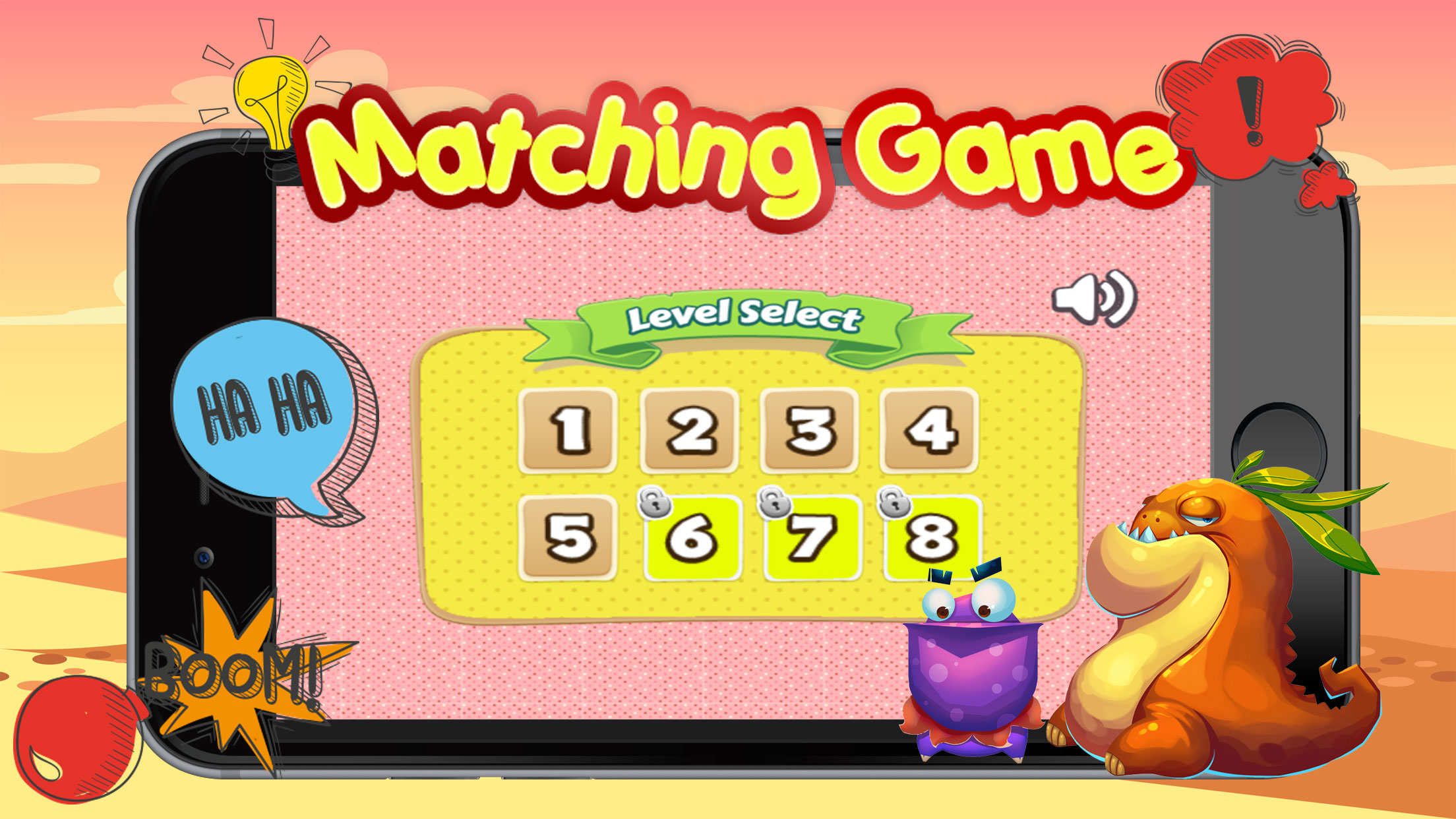 Dinosaur monster remember games preschool matching