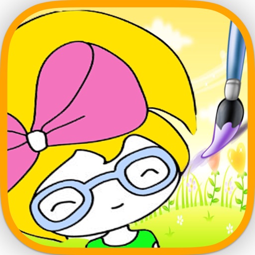 A Little princess girls-Coloring book icon