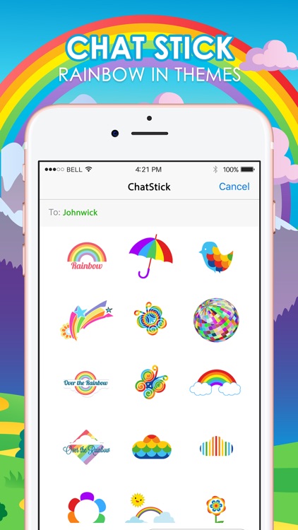 Rainbow Emoji Stickers Keyboard Themes ChatStick