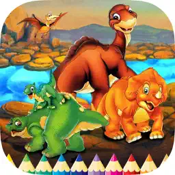 Dinosaur Cute Coloring Book: Paint & Draw for Kids app icon