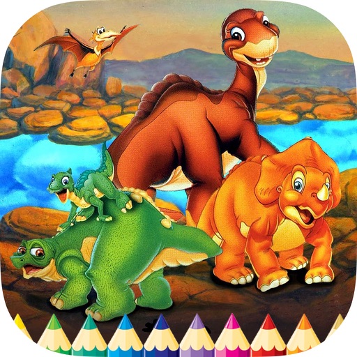 Dinosaur Cute Coloring Book: Paint & Draw for Kids iOS App