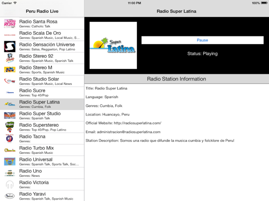 Screenshot #6 pour Peru Radio Live Player (Lima / Spanish / Perú)