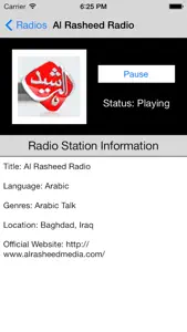 Iraq Radio Live Player (Arabic / Kurdish / Kurdî /عربي ,عربى / کوردی / العربية راديو) screenshot #5 for iPhone