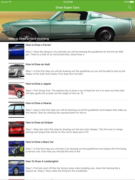 Screenshot #4 pour How To Draw Super Cars - Step By Step Drawing