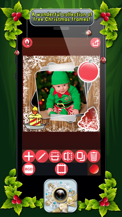 Screenshot #3 pour Cadres de Noël Photo Éditeur de Photos et Stickers