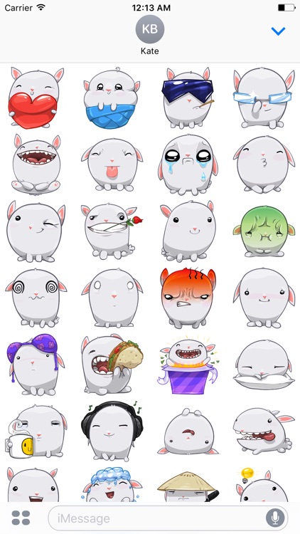 BunnyBun the iMessage sticker pack