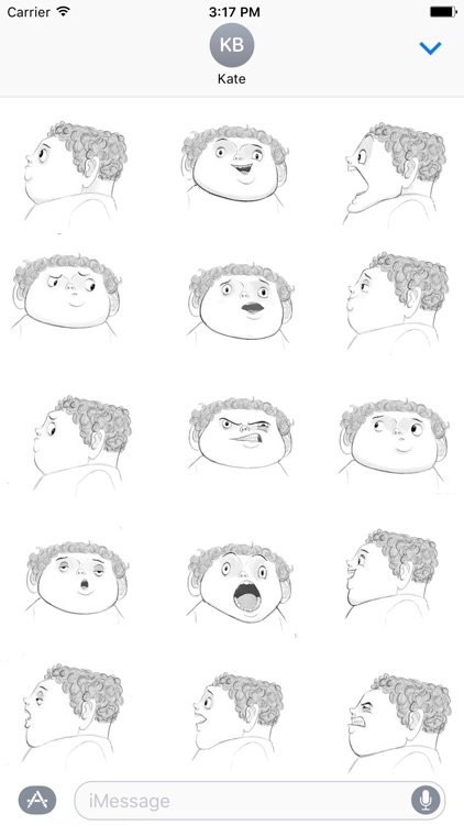 Curly Hair boy - Facial expression