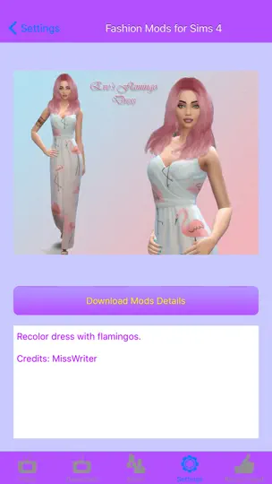 Screenshot von Fashion Mods For Sims 4 (Sims4, PC) auf dem iPhone 4