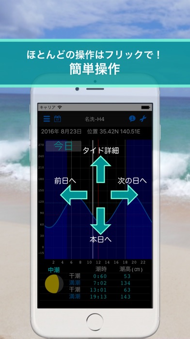 釣りやサーフィンのタイド情報 Simple... screenshot1