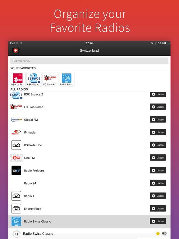 Screenshot #5 pour Radio Suisse - Radios CHE