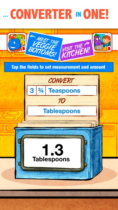 Veggie Bottoms Kitchen Helper – Timer & Converter screenshot 2