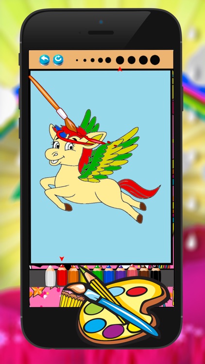 Unicorns Horse Coloring Book Drawing Painting Game screenshot-3
