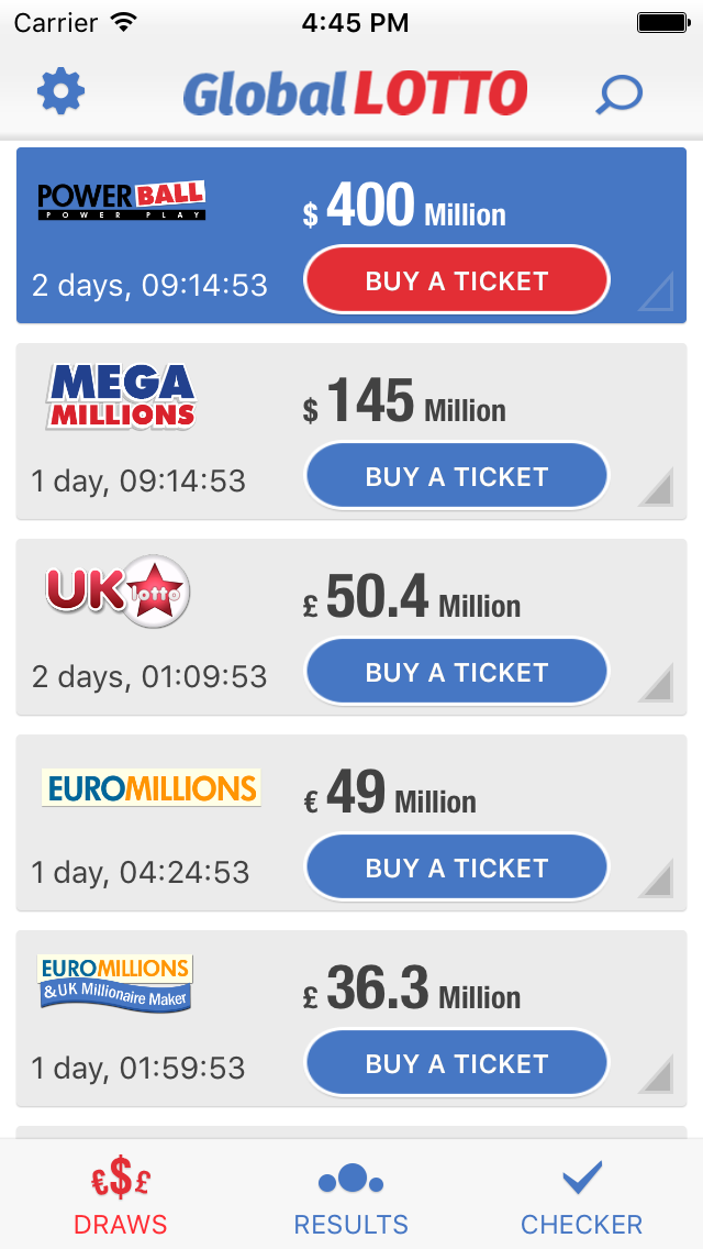 Screenshot #1 pour Global-Lotto