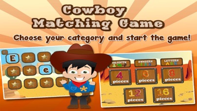 How to cancel & delete Cowboy Matching and Learning Game for Kids from iphone & ipad 3