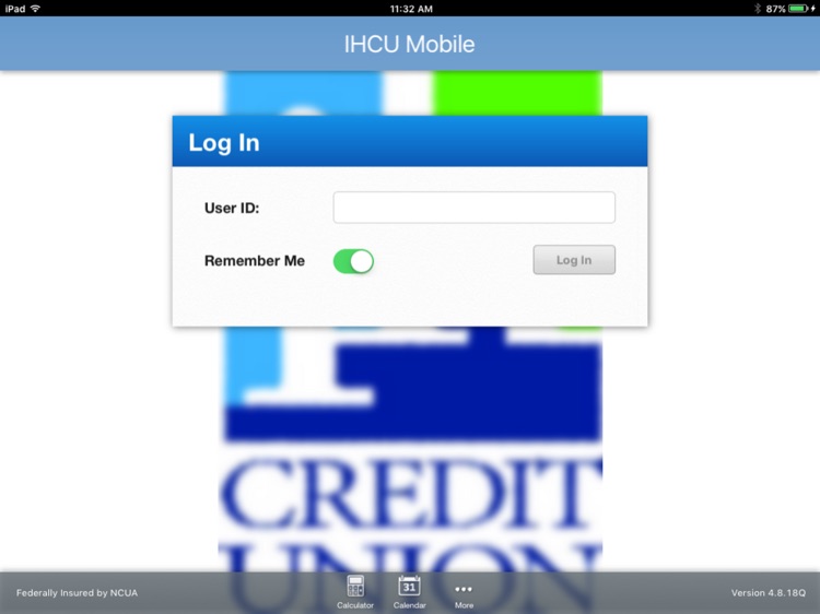 IH Credit Union Mobiliti™ for iPad