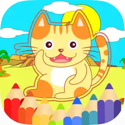 Cat Animal Coloring Drawing Book For Kids & Adults app icon
