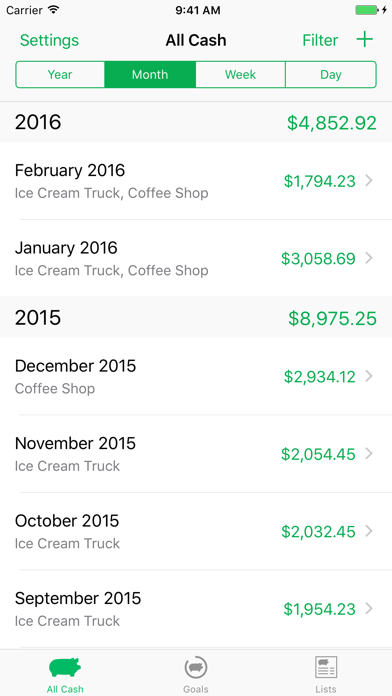 Screenshot #1 pour Cash – Income & Tip Tracking