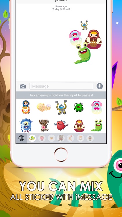 Cute Emoji Sticker Cutie Keyboard Themes ChatStick