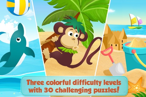 Lola's Beach Puzzle HD screenshot 2