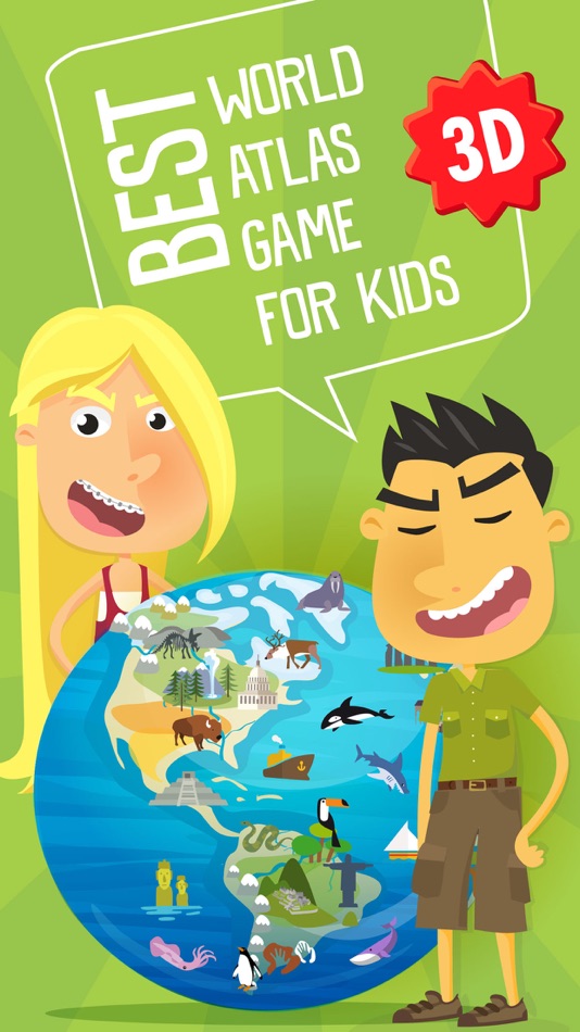 Atlas 3D for Kids – Games to Learn World Geography - 1.2 - (iOS)