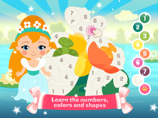 Tim the Fox - Paint the Princess coloring for girl iPad screenshot