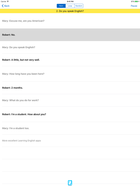 Screenshot #6 pour Offline Conversations - Easy English Practice