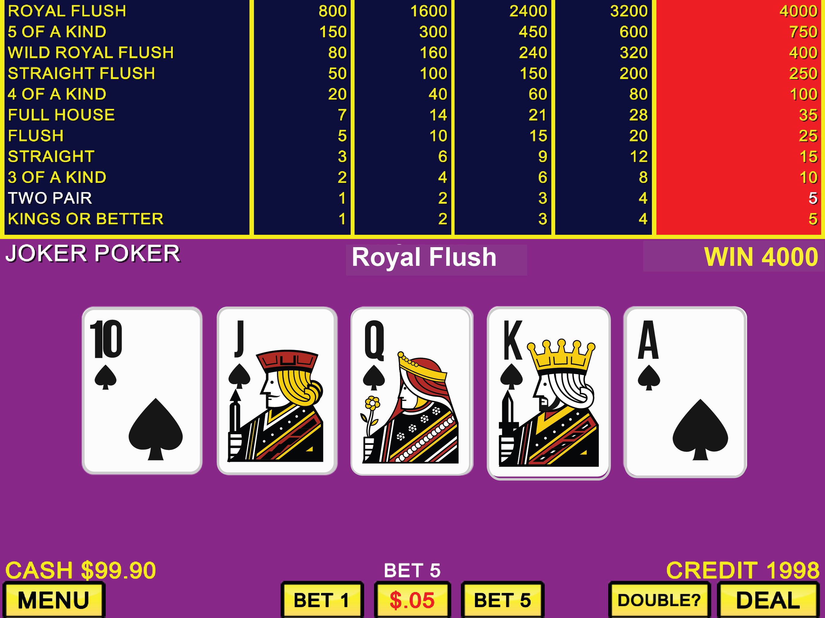 Joker's Wild Video Poker Casino screenshot 4