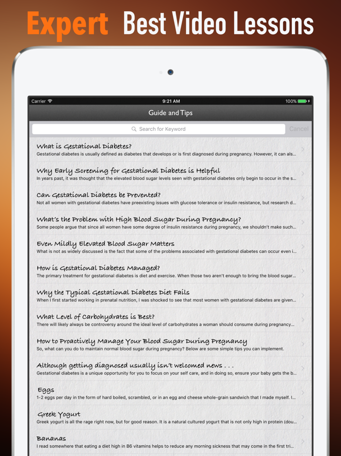 妊娠糖尿病饮食知识百科快速自学参考指南和教程视频