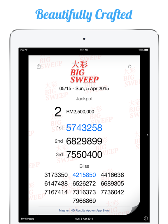 Malaysia Big Sweep Resultsのおすすめ画像1