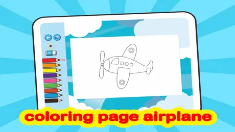 coloring page airplane creativity for kids