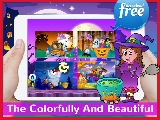 Halloween Jigsaw Puzzles Games For Kids & Toddlers iPad screenshot