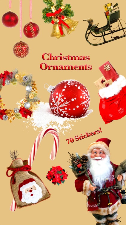 Christmas Ornaments • 70 stickers for iMessage