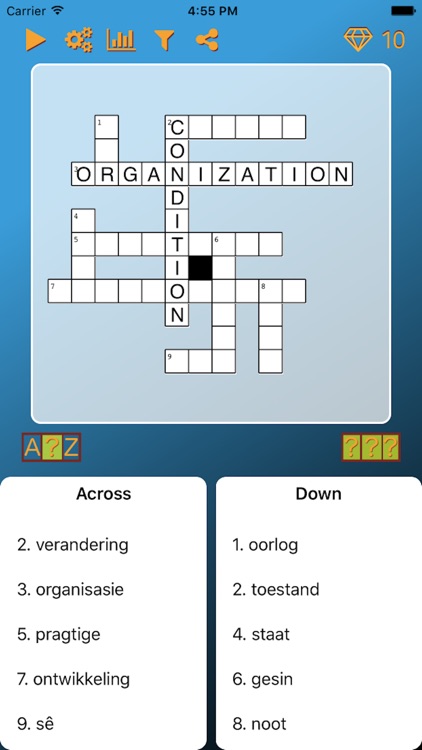 World Cross Word Afrikaans