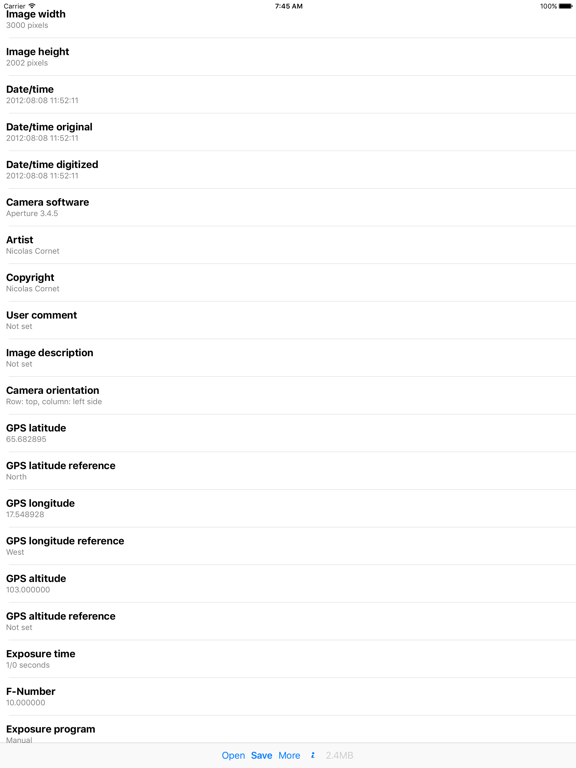 Screenshot #4 pour Exif Editor and Viewer