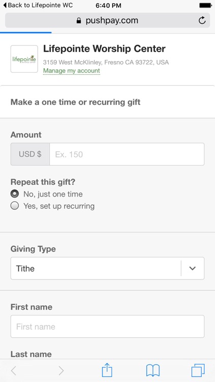 Lifepointe Worship Center