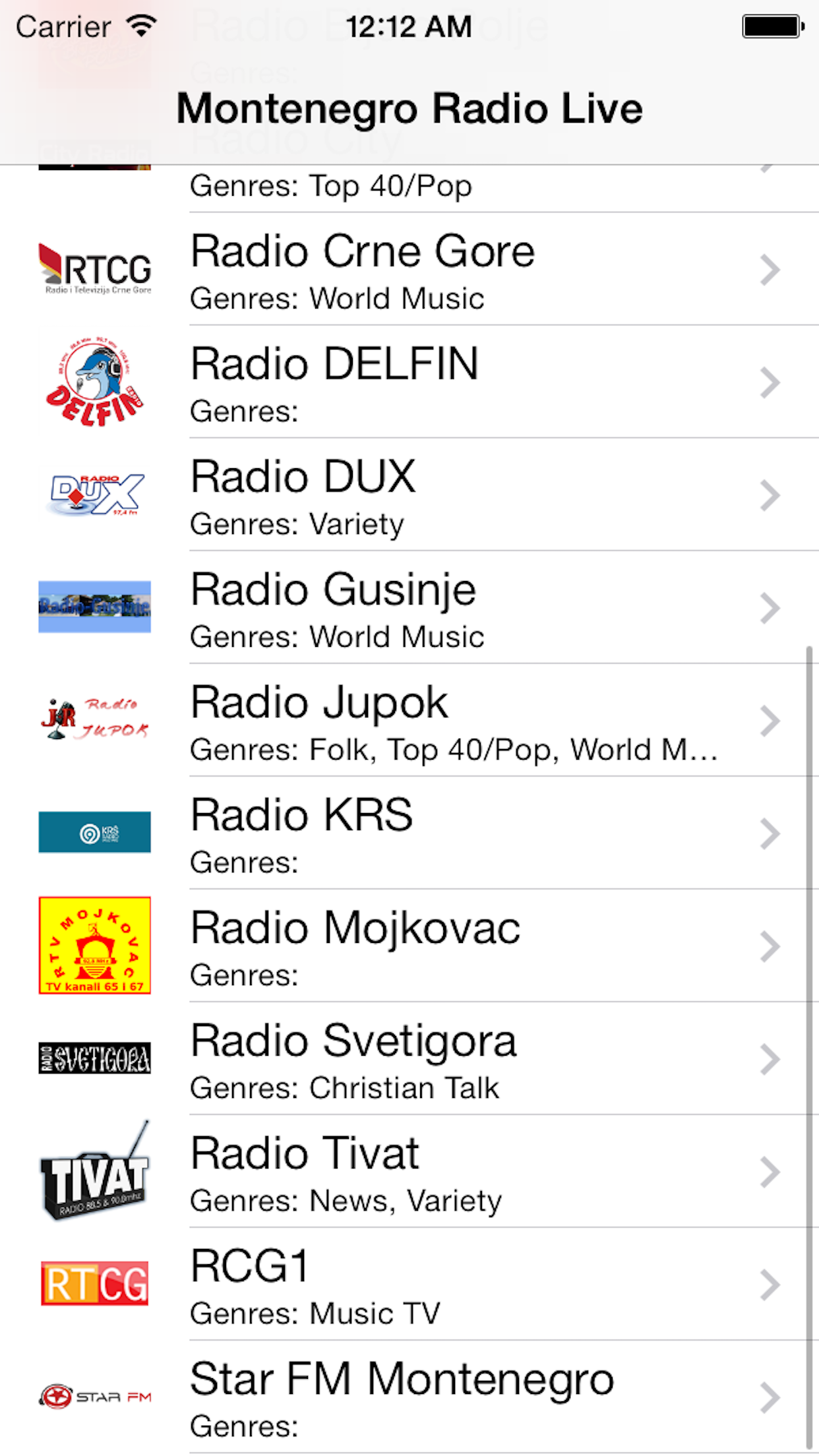 Montenegro Radio Live Player (Montenegrin) screenshot 3