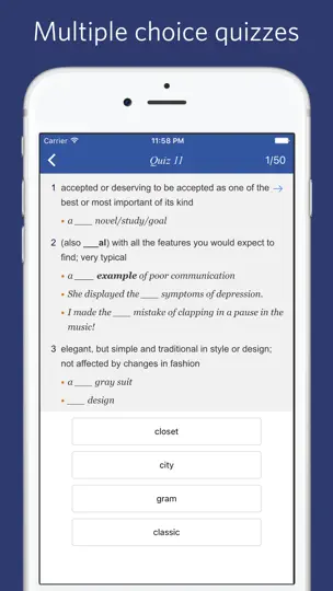 Screenshot von Oxford Vocabulary 3000 - Quiz, Flashcard auf dem iPhone 4