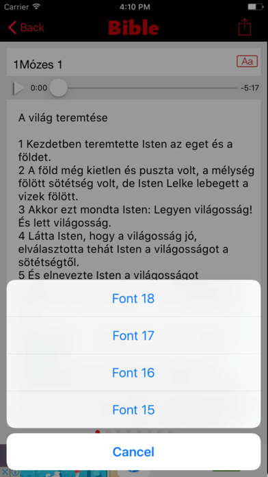 Screenshot #2 pour Revised Hungarian Bible (Audio)