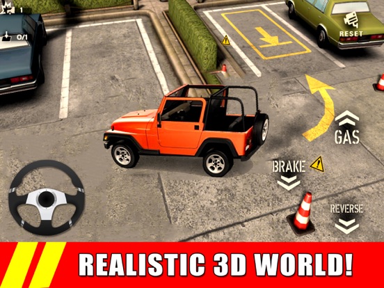 Jeep Drive Verkeer Parking Simulator auto rijden iPad app afbeelding 1