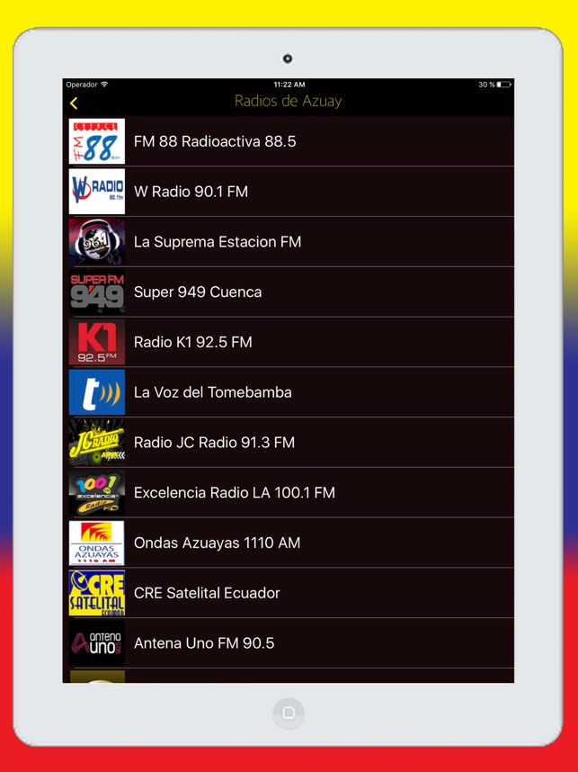 Radios Ecuador - Emisoras de Radio Online FM AM en App Store