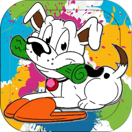Cute Dog Coloring Paint - Activities Finger Pages Cheats