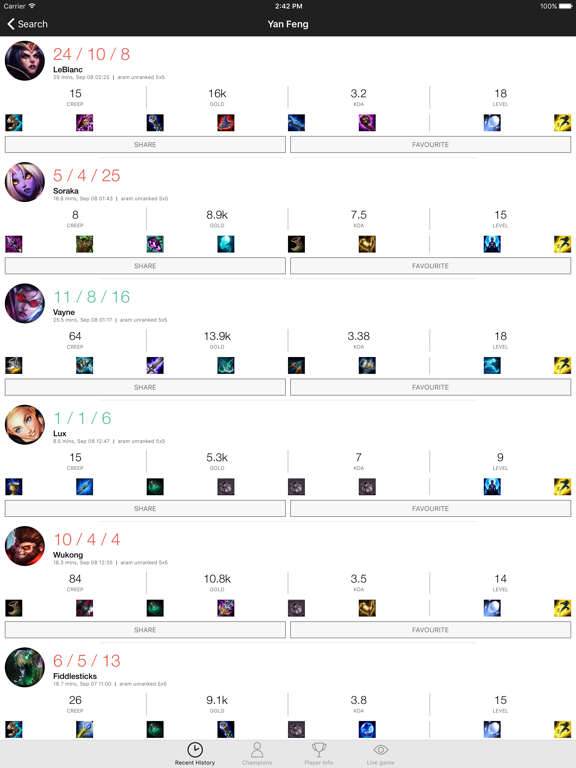 Screenshot #5 pour LoLHistory for League