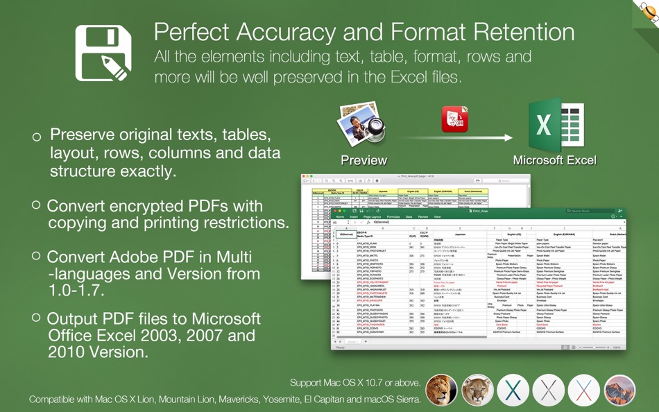 #4. PDF to Excel Pro by Flyingbee (macOS) 由: Flyingbee Software Co., Ltd.