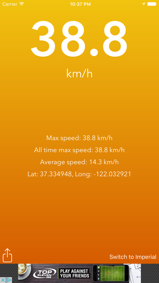 #4. Simple Speed Meter (iOS) 由: Leon Tucek