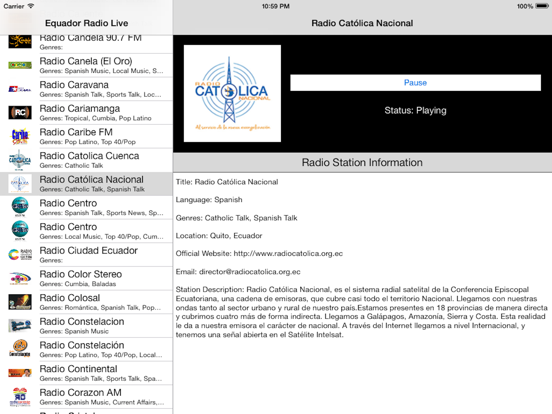 Screenshot #4 pour Ecuador Radio Live Player (Quito / Spanish / Equador)