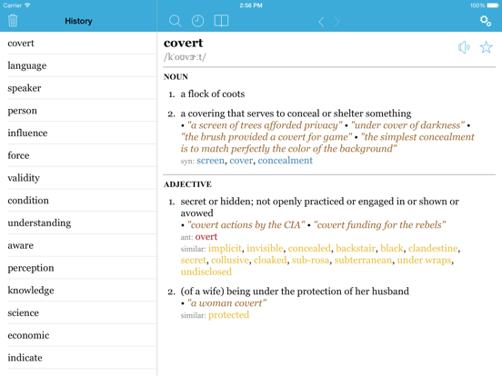LexicEN Lite English iPad screenshot 5 - Reference app
