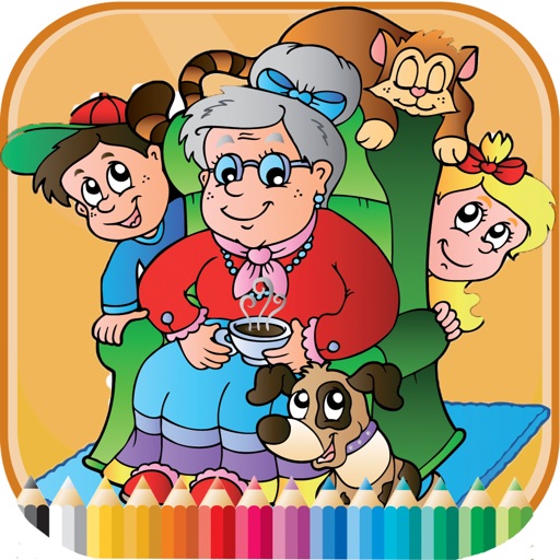 Family Coloring Book - Activities for Kids Icon