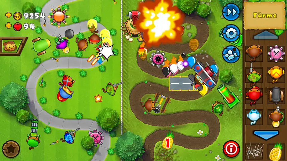 Screenshot von Bloons TD 5 auf dem iPhone 3